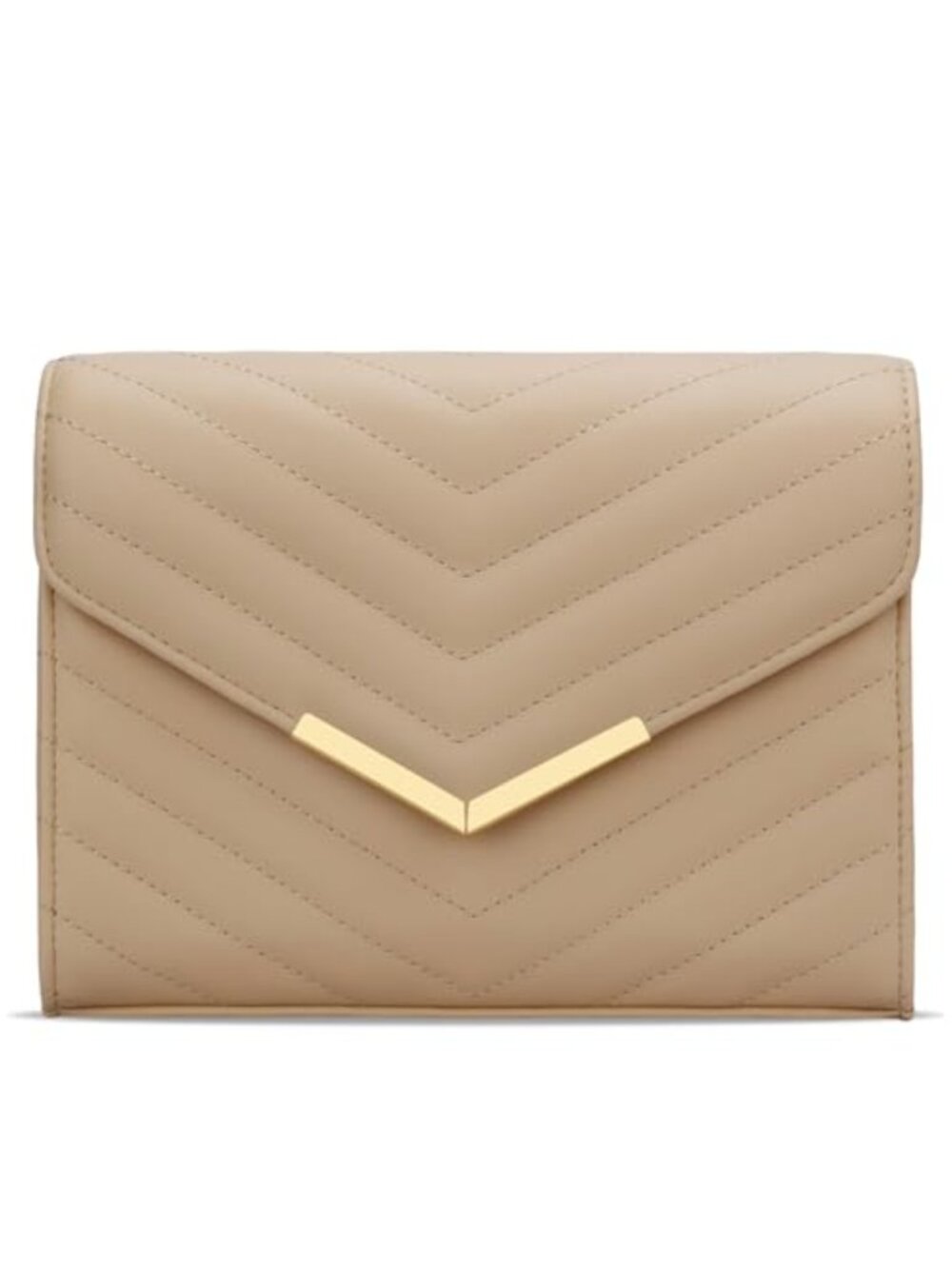 Women Formal Vegan Leather Evening Envelope Clutch with Chain Strap - Picture 3 of 6